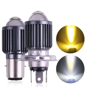 10000lm H4 Led Motorcycle Headlight White Yellow Hi Lo Beam Ba20d H6 P15d Scooter Motorbike Running Light 1pcs