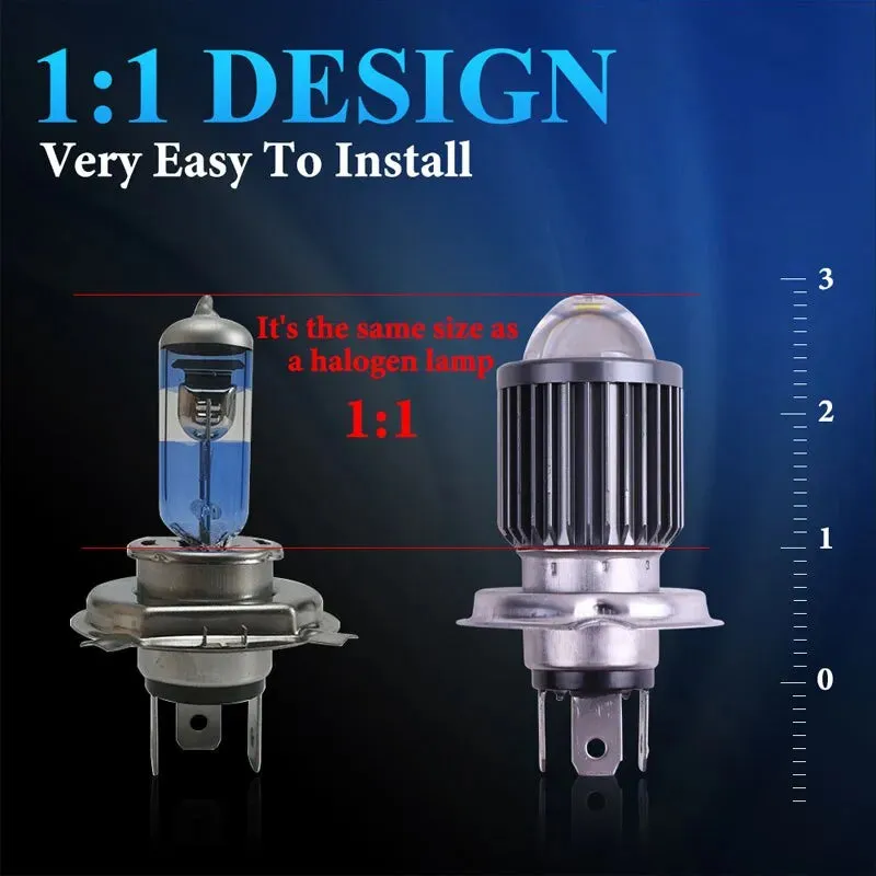 10000lm H4 Led Motorcycle Headlight White Yellow Hi Lo Beam Ba20d H6 P15d Scooter Motorbike Running Light 1pcs