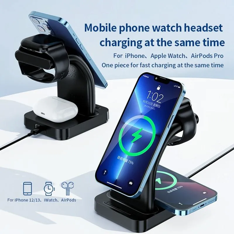15W Magnetic Wireless Charger With Clock
