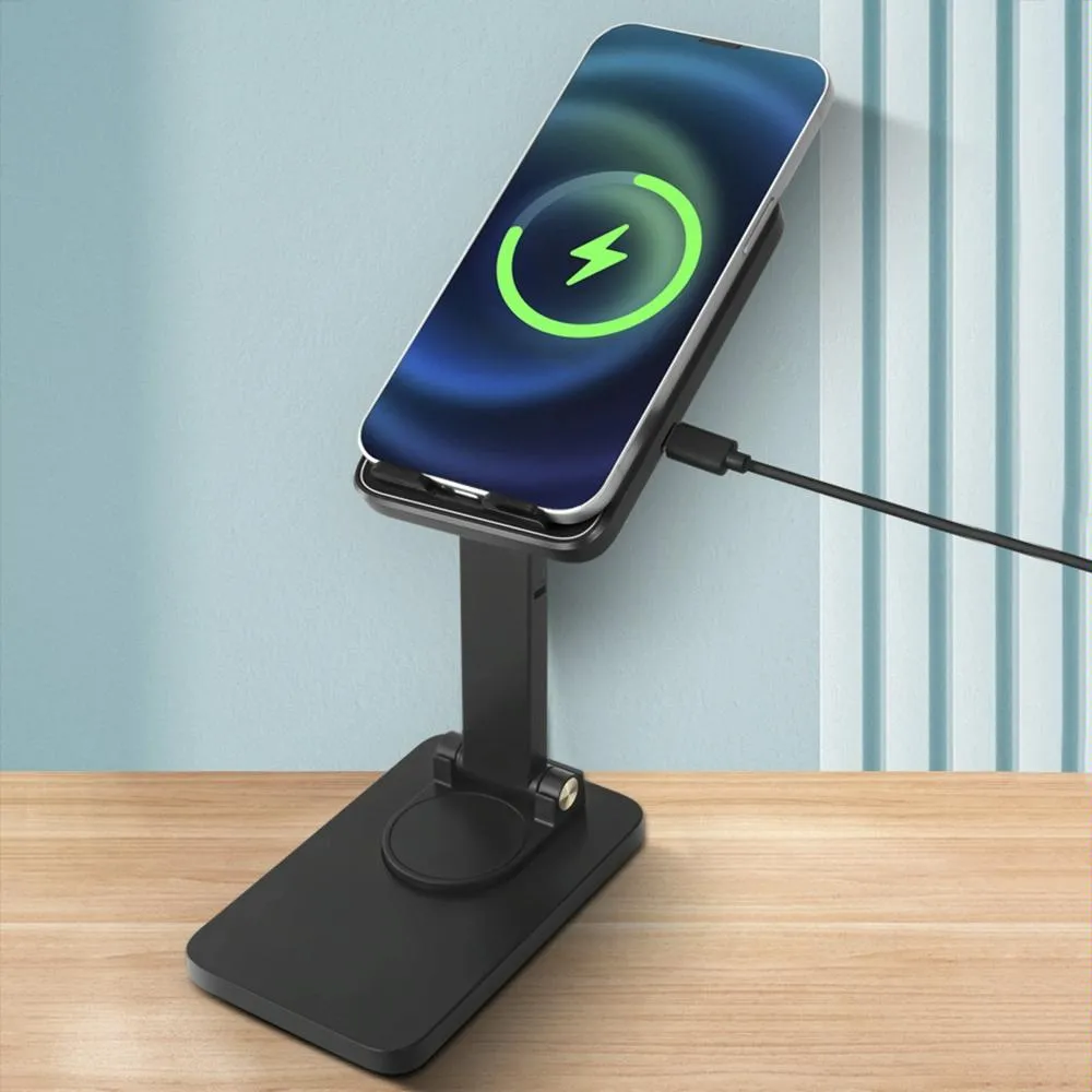 15W Wireless Charging Phone Holder Black