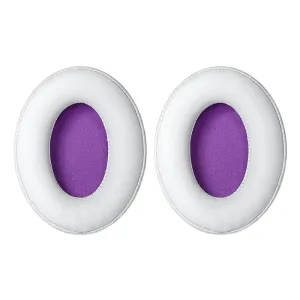 2-pack Headset Earmuffs for Kingston Hyperx Cloud Ii - White & Purple Lambskin