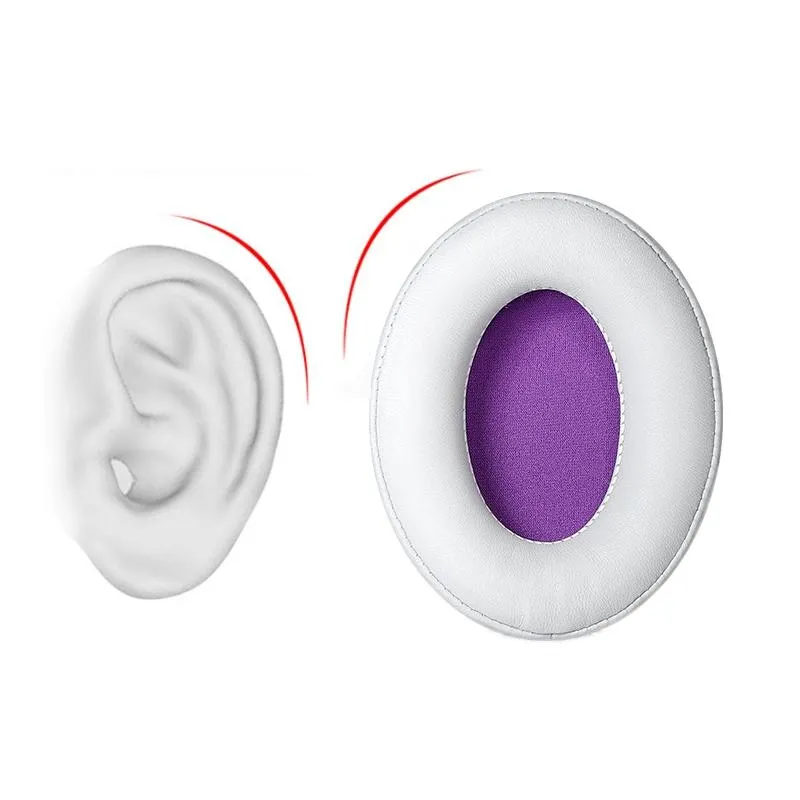 2-pack Headset Earmuffs for Kingston Hyperx Cloud Ii - White & Purple Lambskin