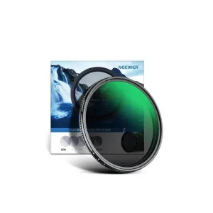 2 Piece Black Diffusion Lens Filter Kit for Cinematic Effects 1/4 & 1/8 Mist Filters with Storage Cases Hd Optical Glass