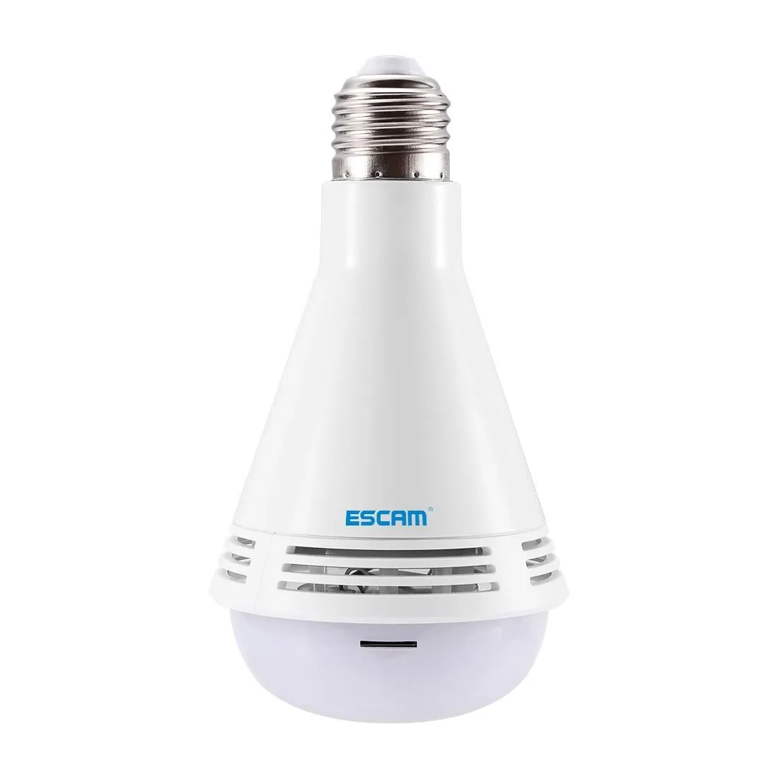 360 Degree Panoramic Bluetooth Speaker Bulb With 2Mp Hd 1080P Ip Camera And Wifi Motion Detection - White