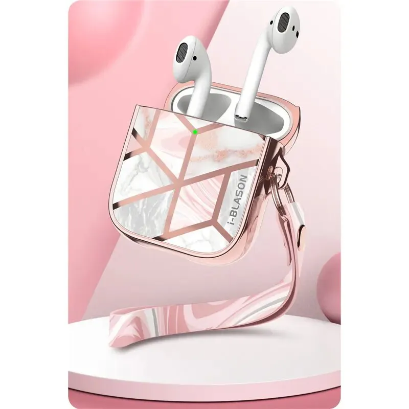 360 Degree Protective Stylish Marble Case Compatiable with Airpods 1st/2nd