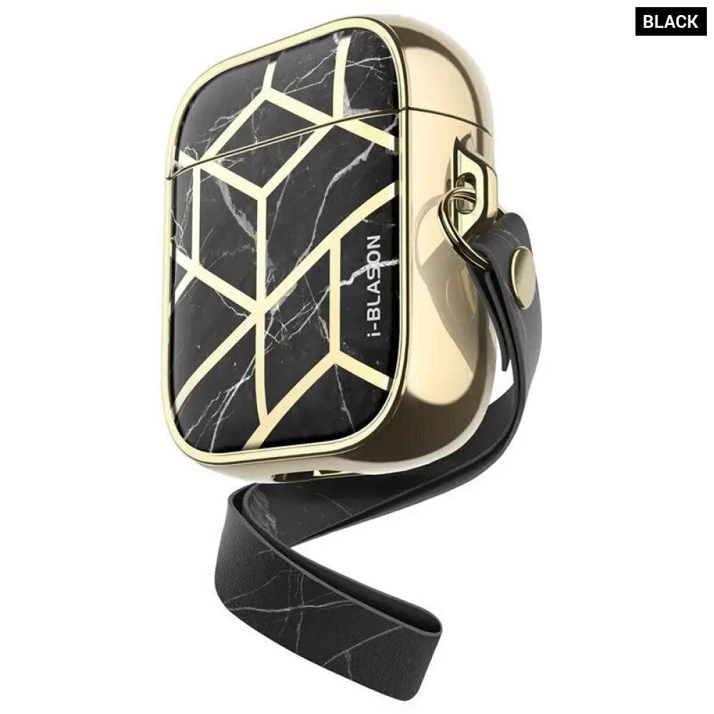 360 Degree Protective Stylish Marble Case Compatiable with Airpods 1st/2nd