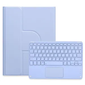 360 Degree Rotatable Bluetooth Keyboard Leather Case With Touchpad - Square Button