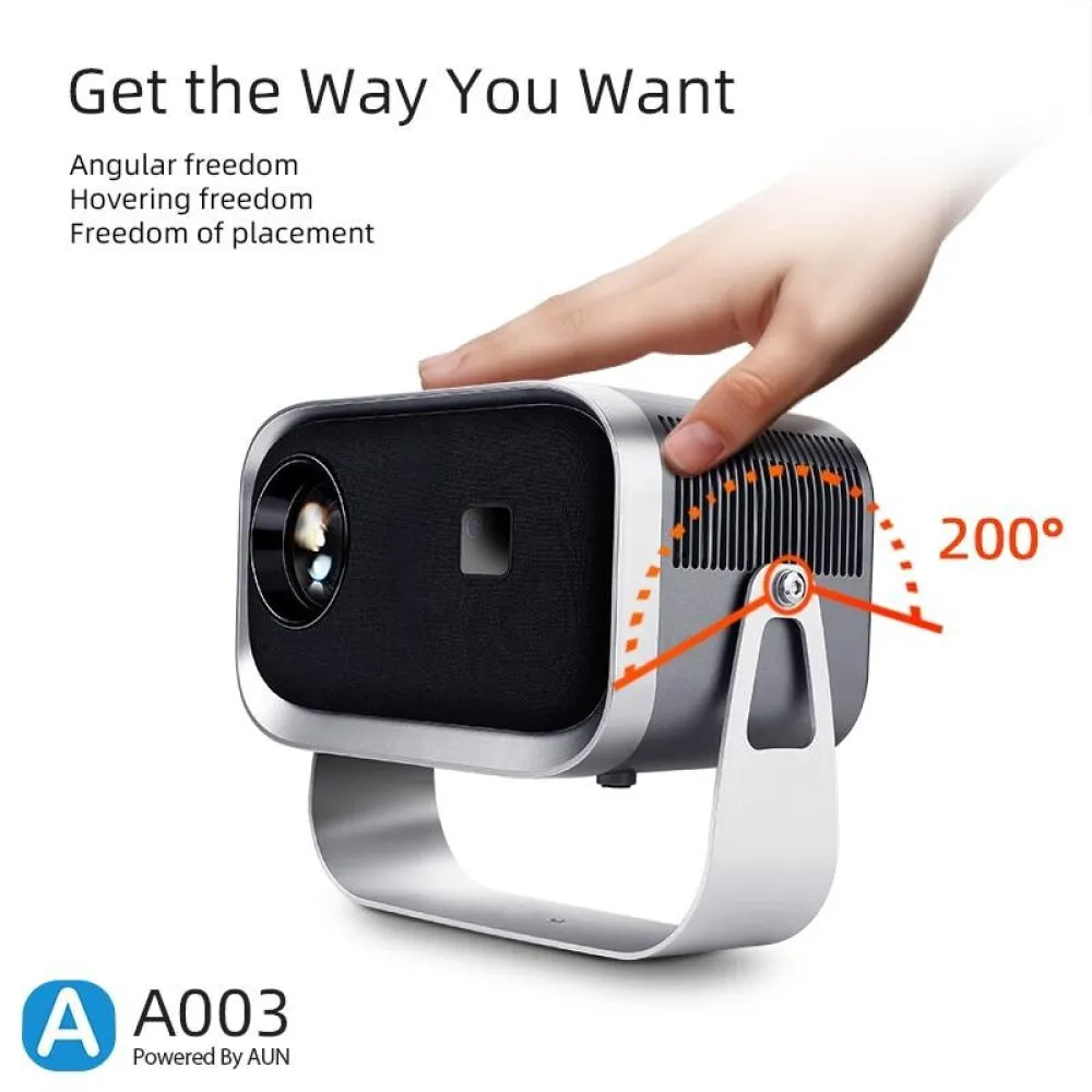 360 Degree Rotating Mini Android Projector | 150 Lumens | 1280X720P