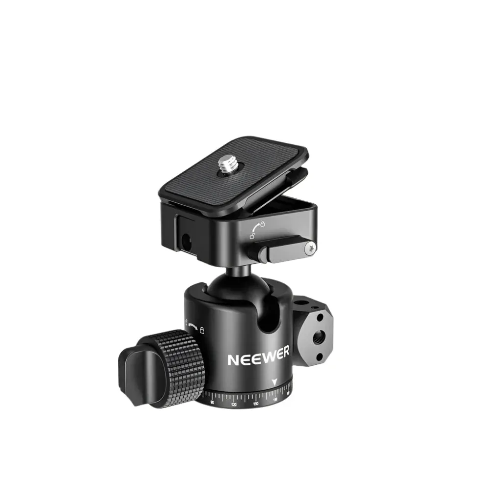 360 Panoramic Ball Head with Arca Slot Quick Release Plate 180 Tilt Upgraded Locking Knob for Cameras