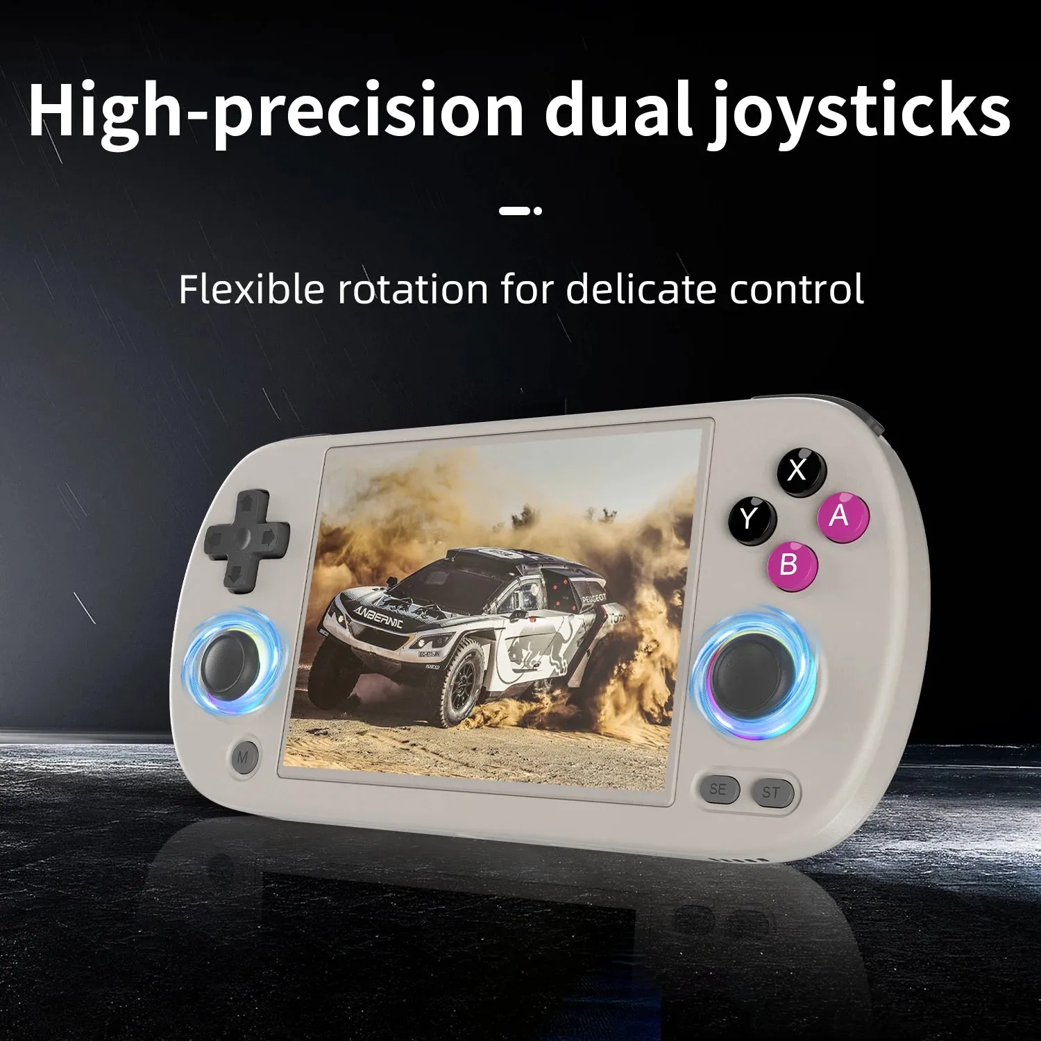 4.0 Handheld Game Console 640 x 480 Ips Screen 3200mah 64 Bit System RGB Light 5k Games