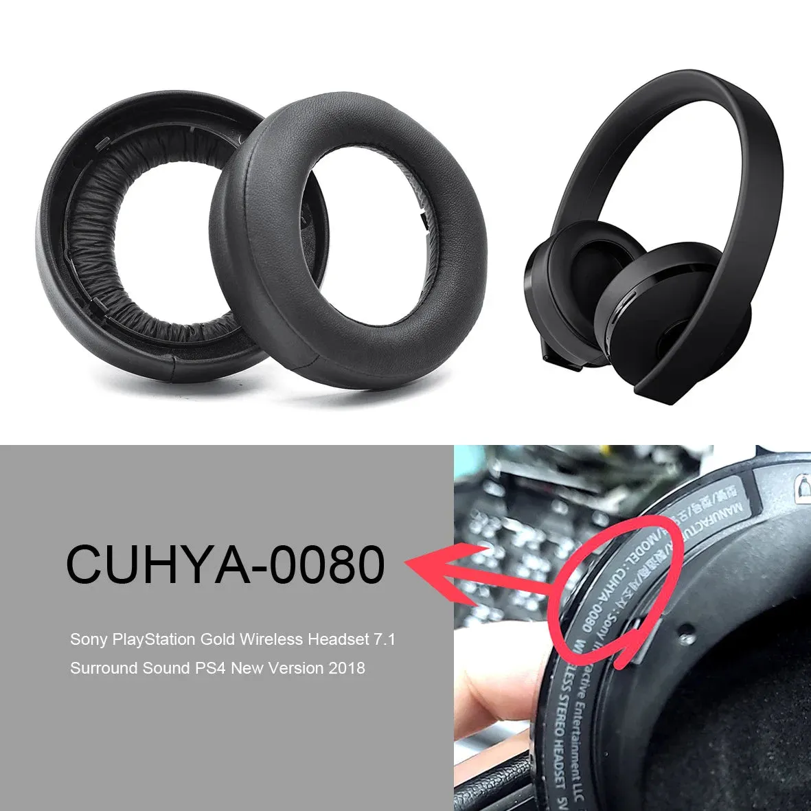4th Gen Earpads for Sony Ps4 Gold Wireless Headset