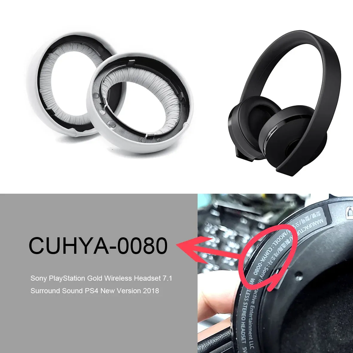 4th Gen Earpads for Sony Ps4 Gold Wireless Headset