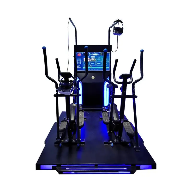 9DVR fitness machine for two Bicycle Treadmill game machines simulator