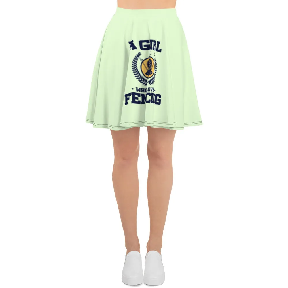 A GIRL WHO LOVES FENCING - Skater Skirt