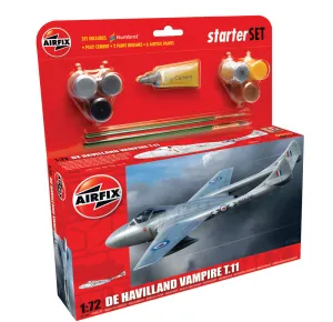 Airfix 1:72 De Havilland Vampire T.11 Medium Model Starter Set