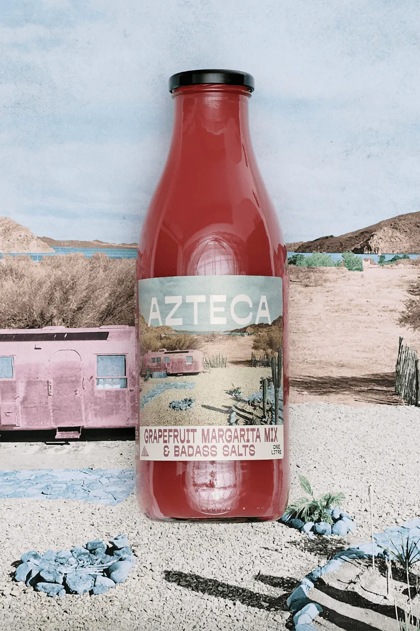 AZTECA GRAPEFRUIT & HIBISCUS MARGARITA MIX   BADASS SALT