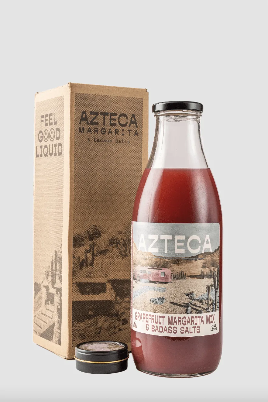 AZTECA GRAPEFRUIT & HIBISCUS MARGARITA MIX   BADASS SALT