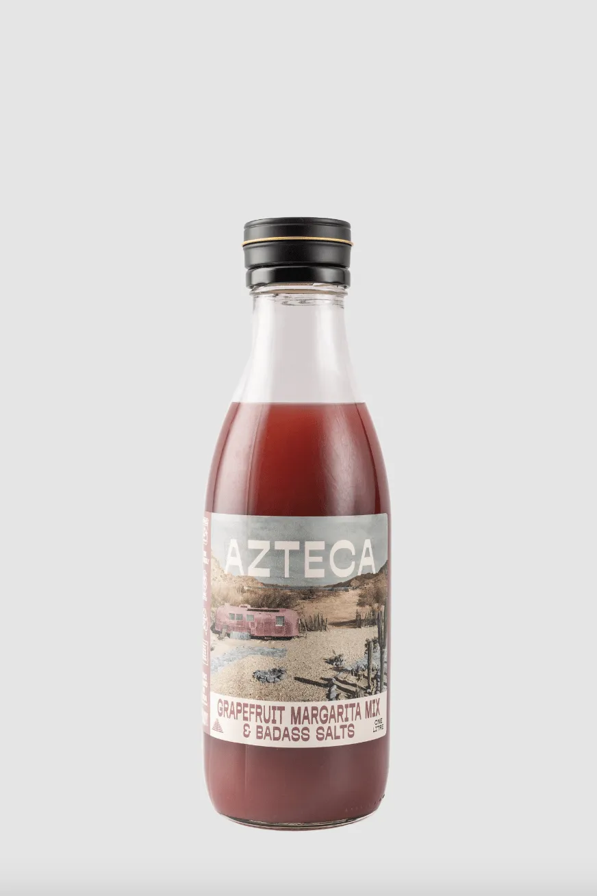 AZTECA GRAPEFRUIT & HIBISCUS MARGARITA MIX   BADASS SALT