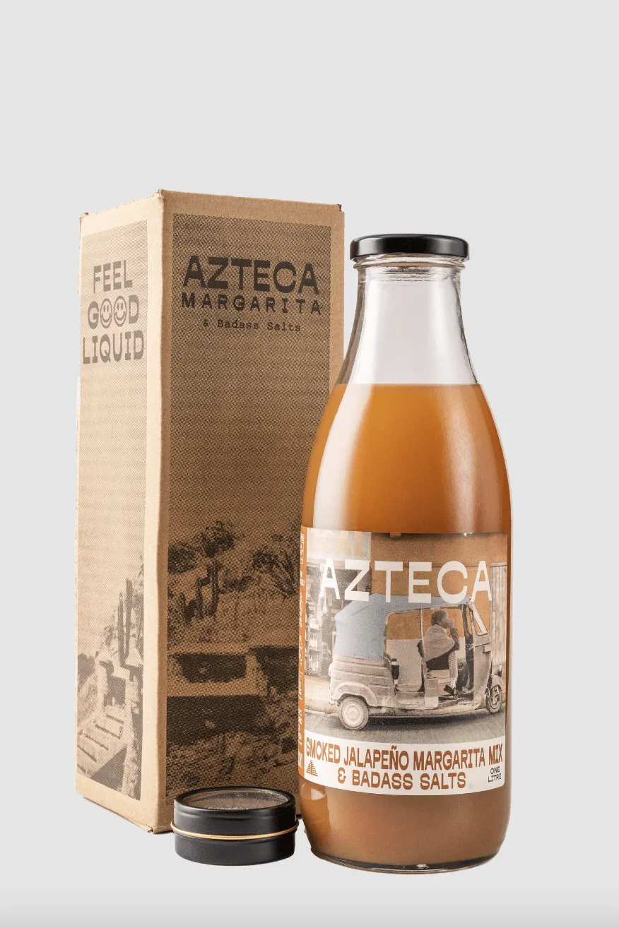 AZTECA SMOKED JALAPENO MARGARITA MIX   BADASS SALT