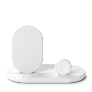 BELKIN 3in1 Wireless Pad/Stand/Apple Watch - White