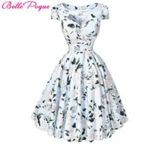 Belle Poque Retro Women Summer Sexy Vintage Swing Dresses