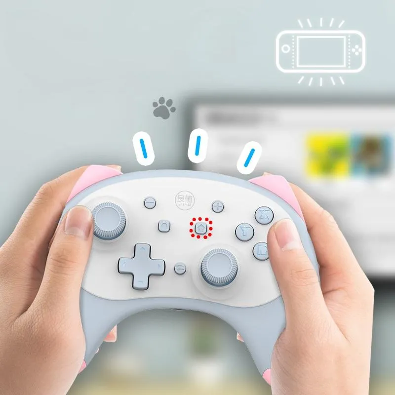 Cat Shaped Wireless Tooth Handle for Nintendo Switch
