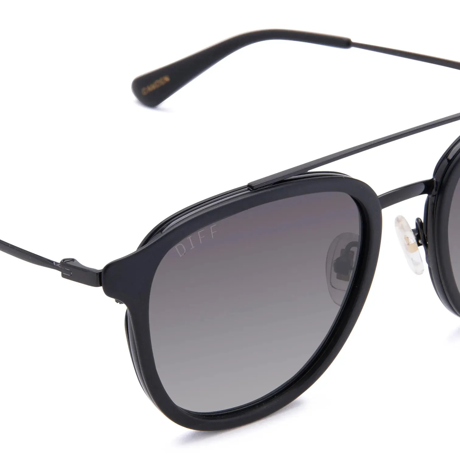 DIFF Camden Sunglasses - Polarized MATTE BLACK