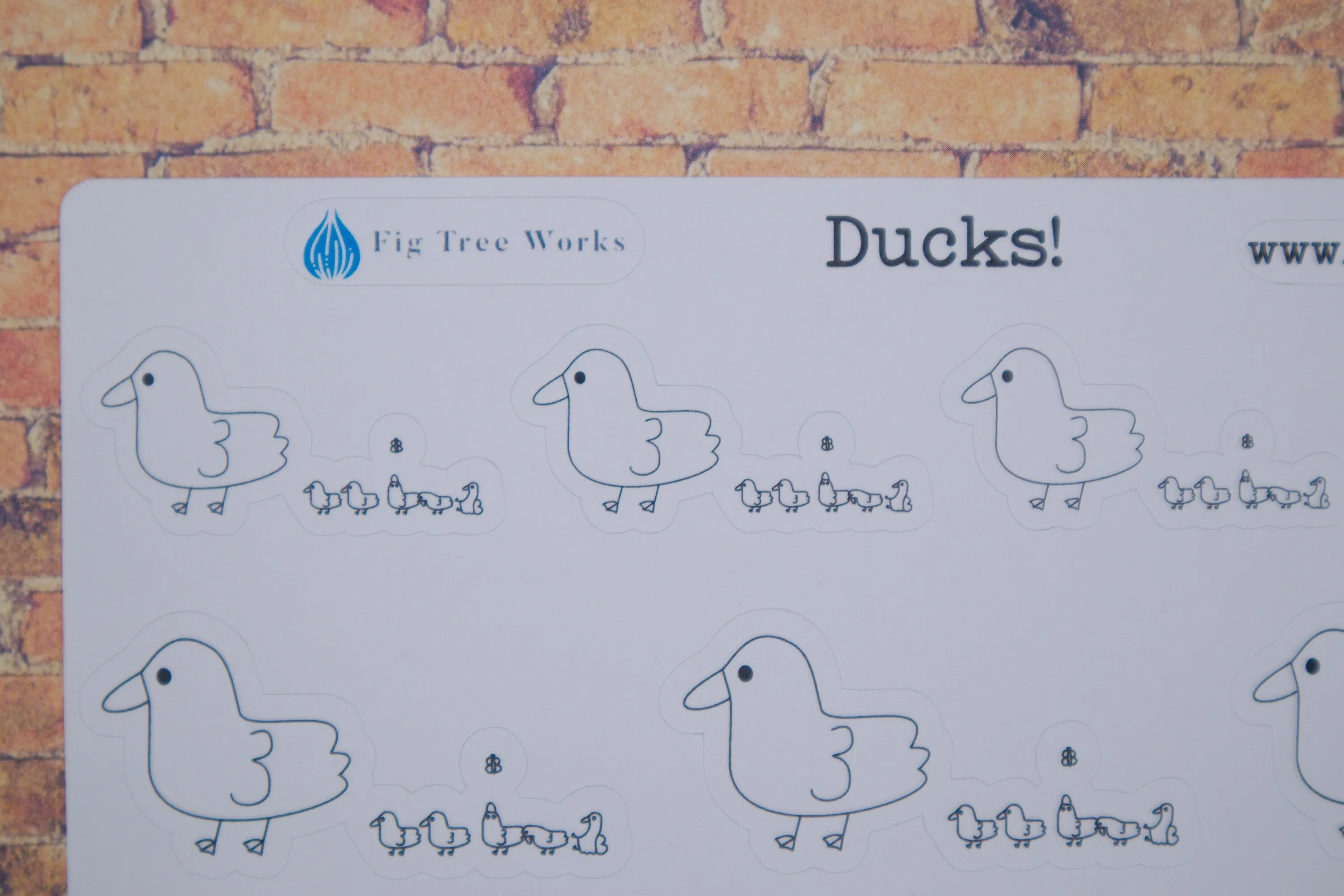 Duck Planner Stickers  | Distracted Duckling Sticker Sheet, Kiss Cut, Matte Finish | Planner Decoration
