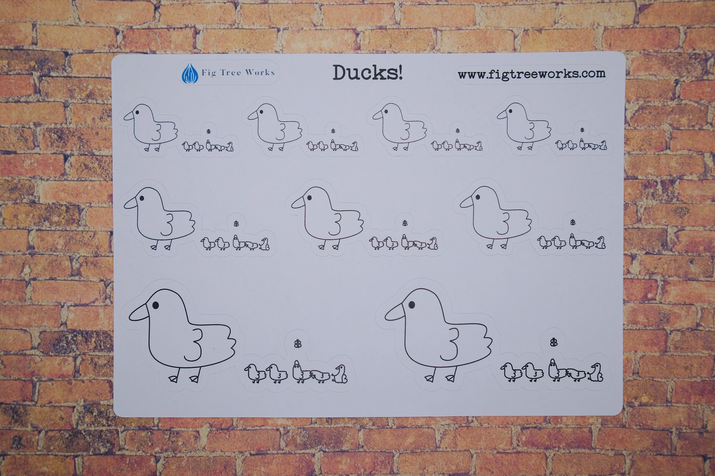 Duck Planner Stickers  | Distracted Duckling Sticker Sheet, Kiss Cut, Matte Finish | Planner Decoration