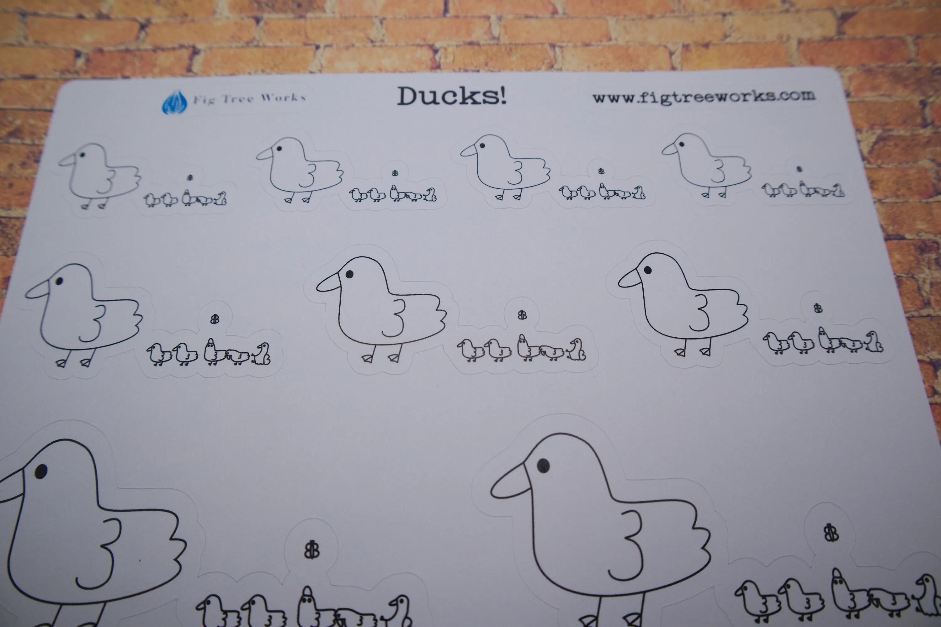 Duck Planner Stickers  | Distracted Duckling Sticker Sheet, Kiss Cut, Matte Finish | Planner Decoration