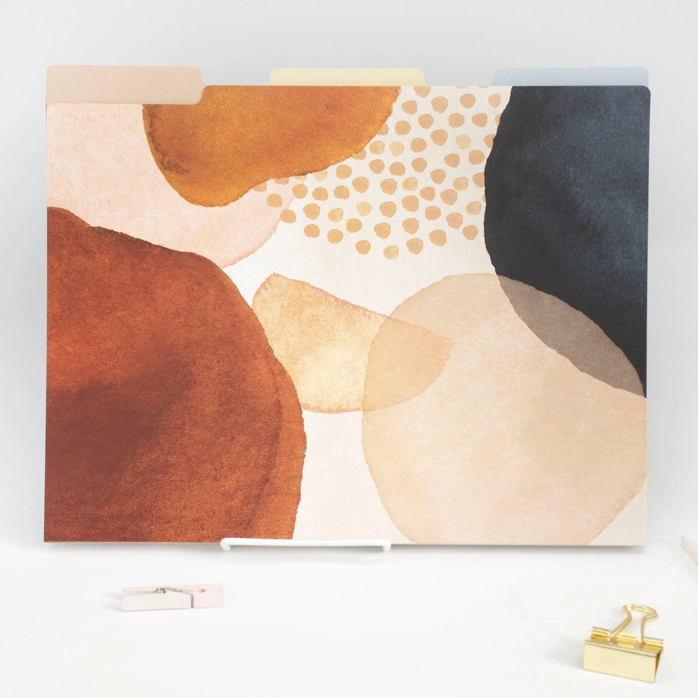 File Folder Set, Earthy Abstract
