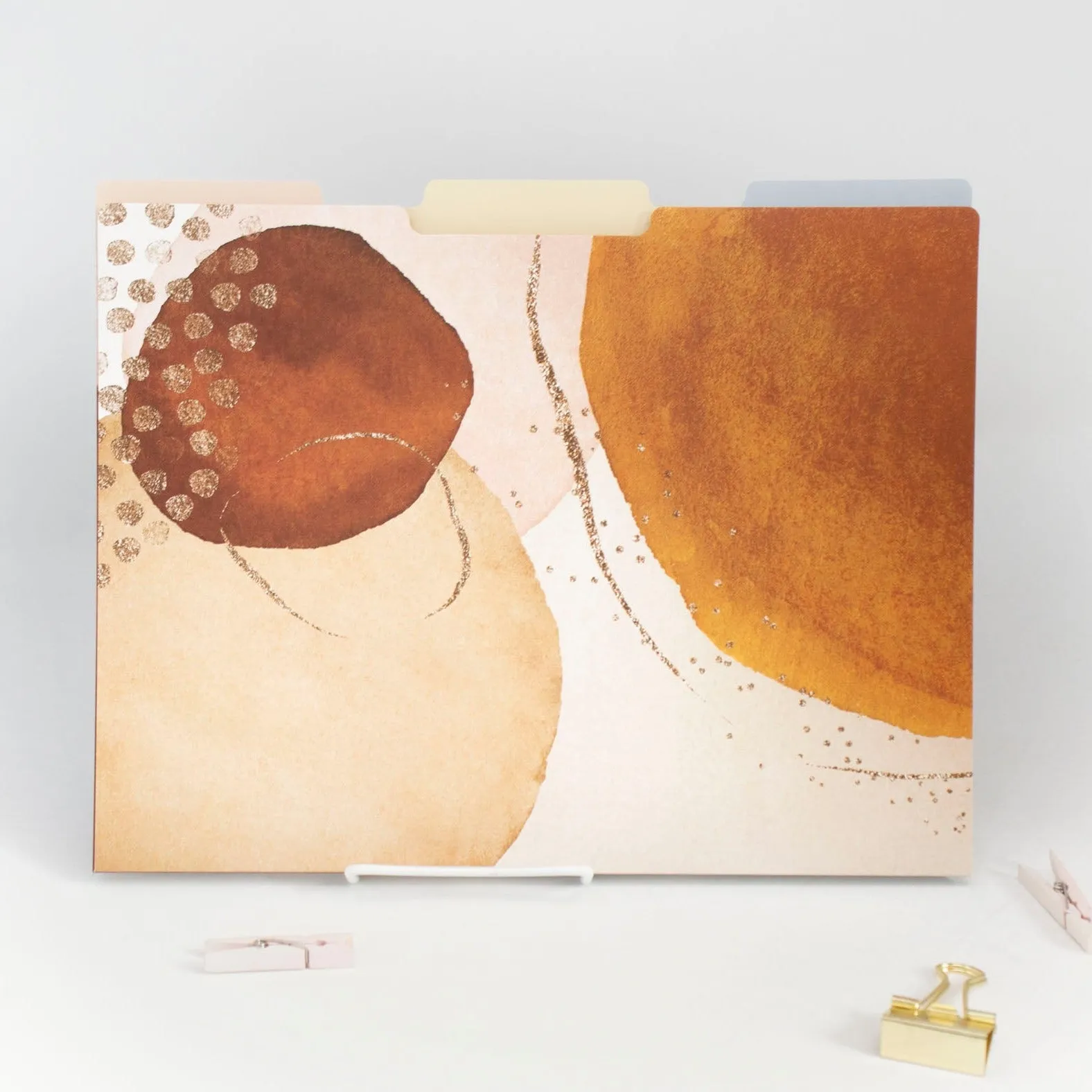 File Folder Set, Earthy Abstract