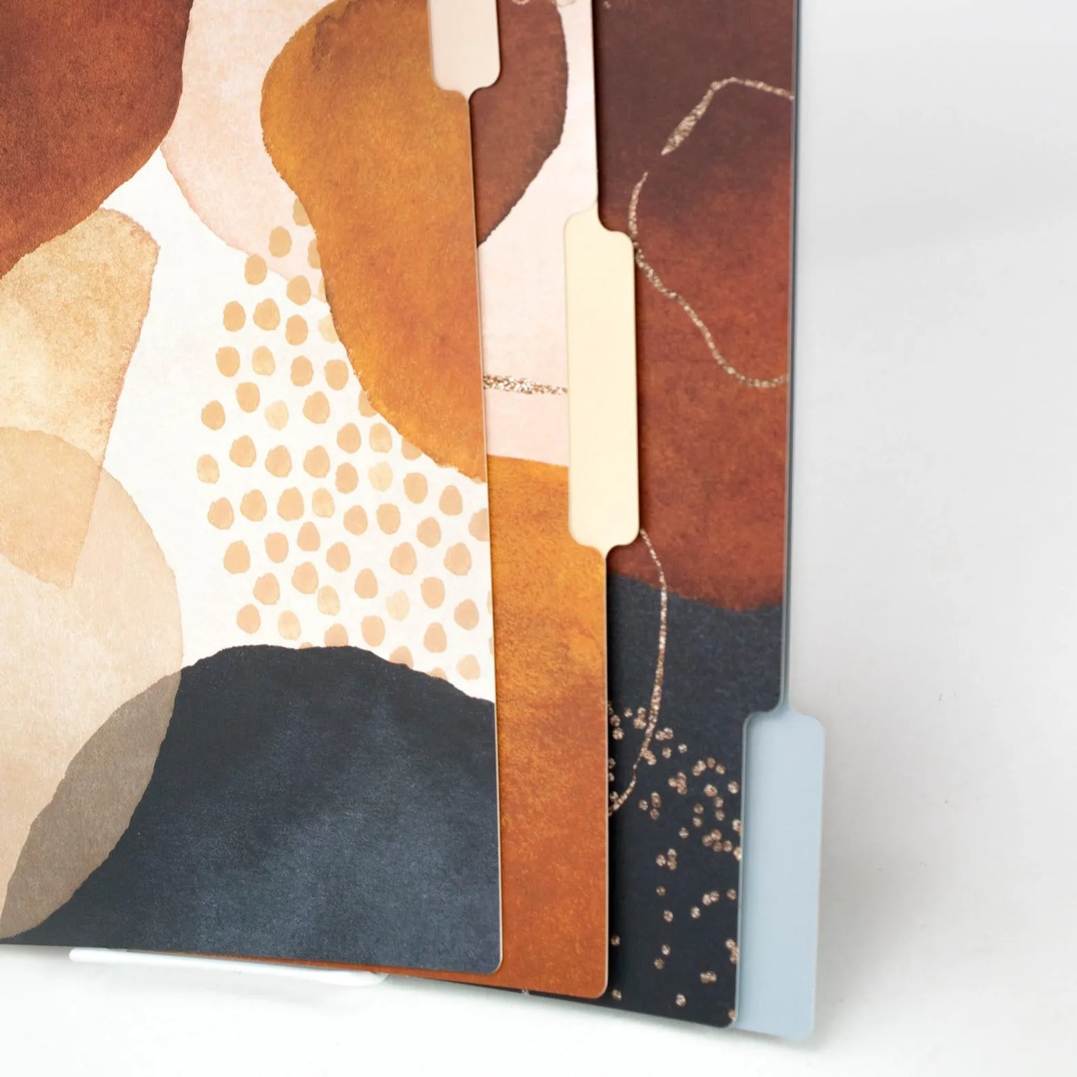 File Folder Set, Earthy Abstract