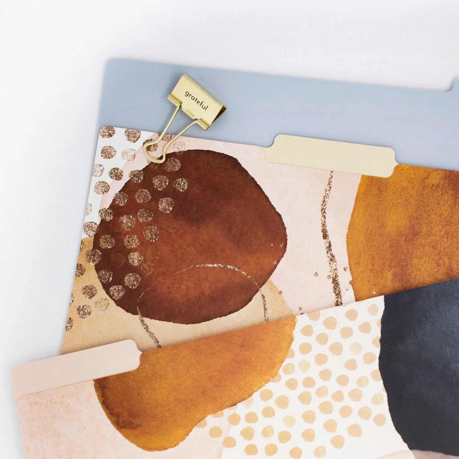 File Folder Set, Earthy Abstract