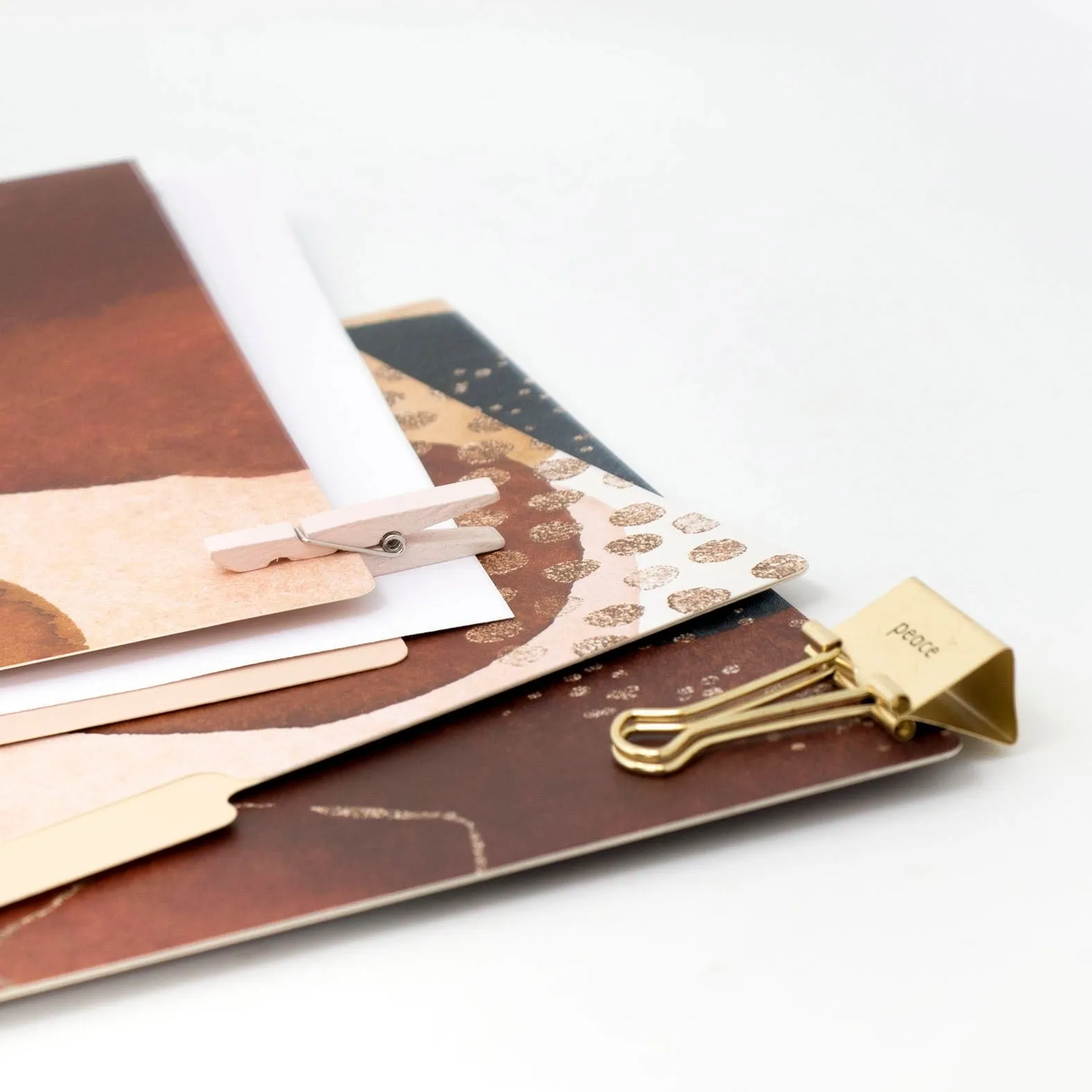 File Folder Set, Earthy Abstract