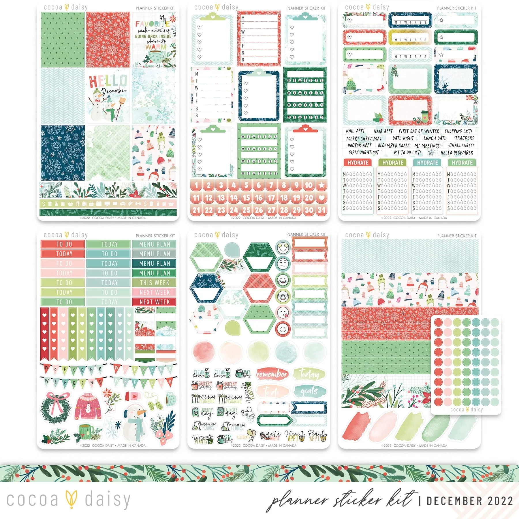 Frost & Frolic Planner Sticker Kit December 2022