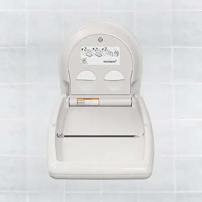 Koala Kare® KB301-05SS - Surface Vertical White Granite Baby Changing Station with Stainless Steel Veneer (Newest Generation)