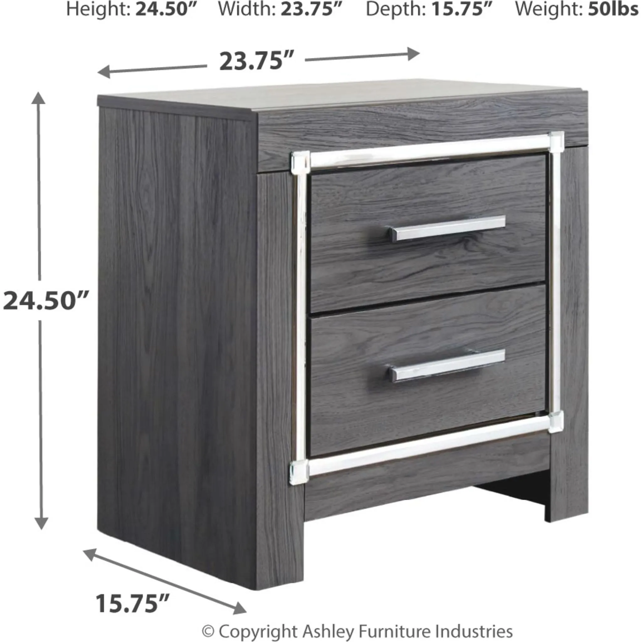 Lodanna Nightstand - Gray