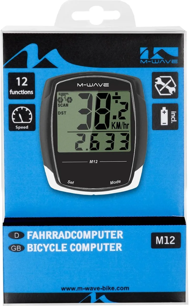 M-Wave Echowell Bicycle Computer Speed Indicator Meter M12