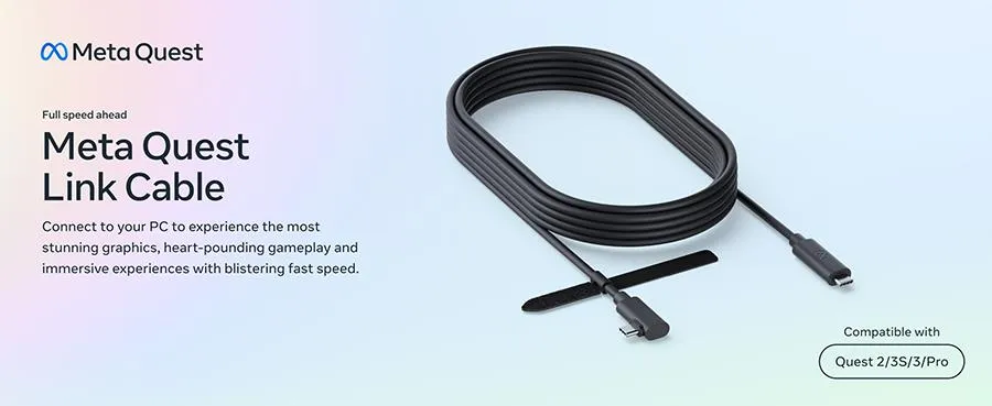 Meta Quest Link Cable - Works with Meta Quest 3/3S/2/Pro