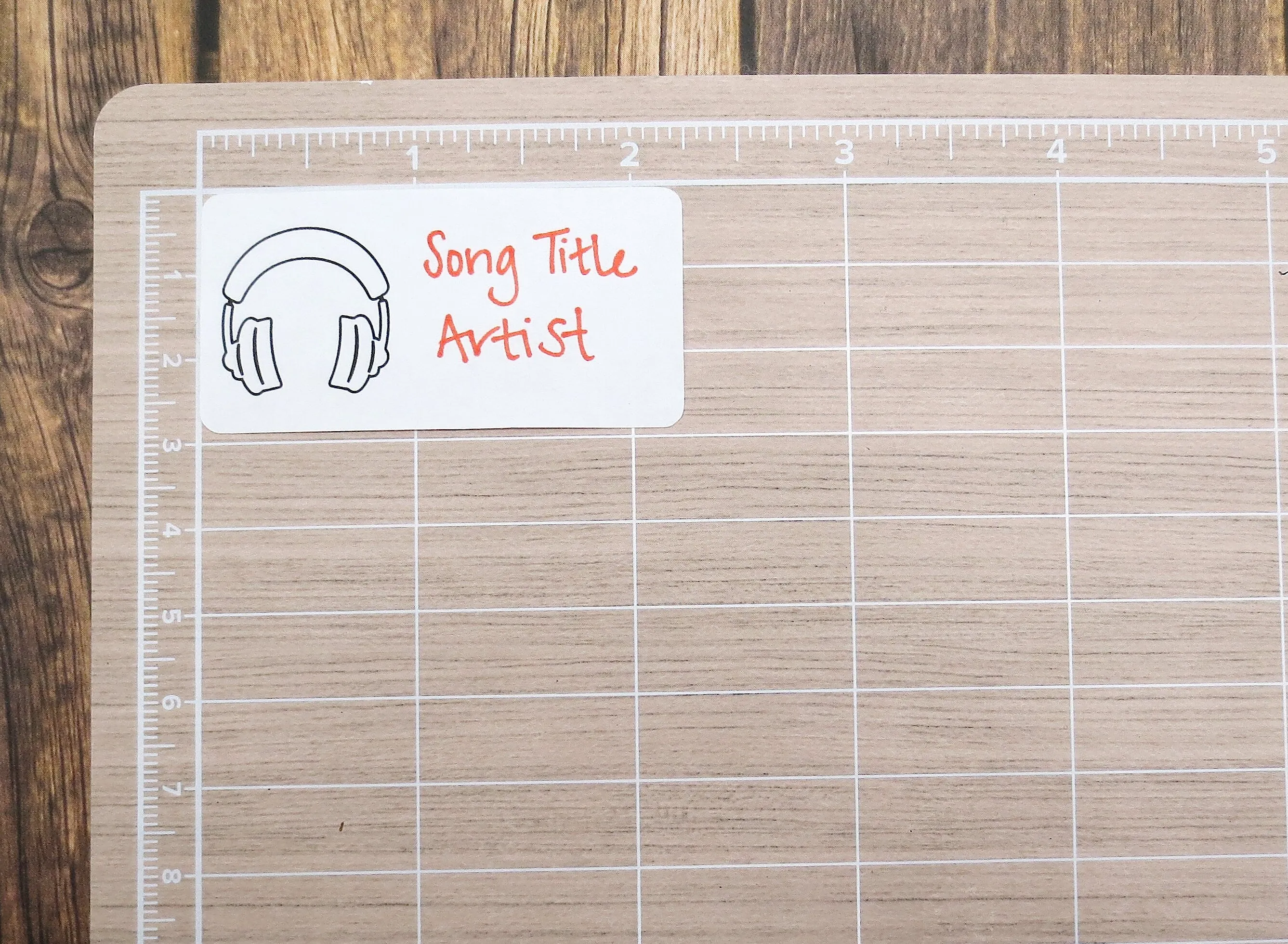 Music Headphones Tracker Stickers  | Music Playlist Sticker Sheet, Kiss Cut, Matte Finish | Planner Decoration