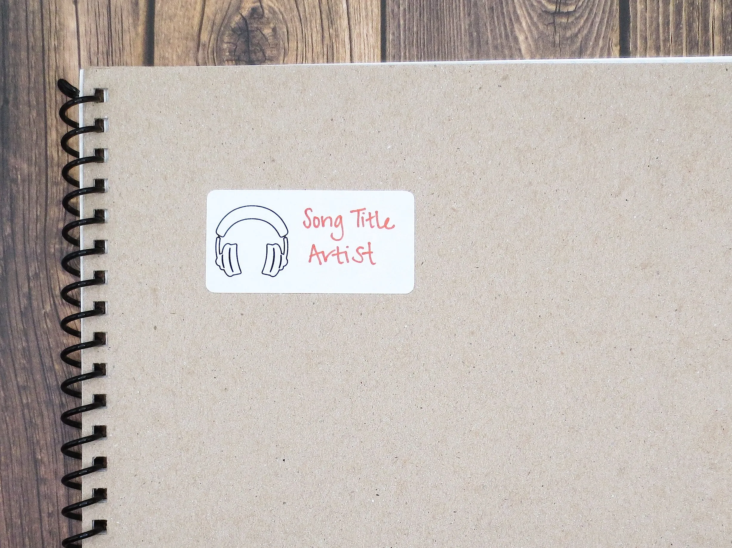 Music Headphones Tracker Stickers  | Music Playlist Sticker Sheet, Kiss Cut, Matte Finish | Planner Decoration