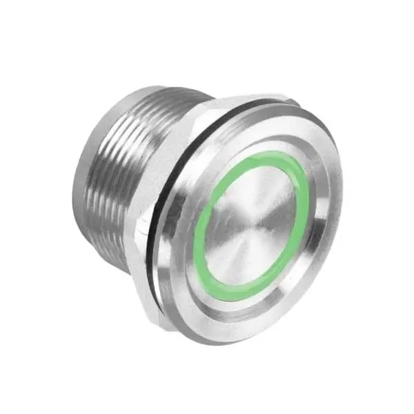Rosslare - PX-34W - Piezoelectric Switch - LED Ring - 5-30 VDC - IP68 - White
