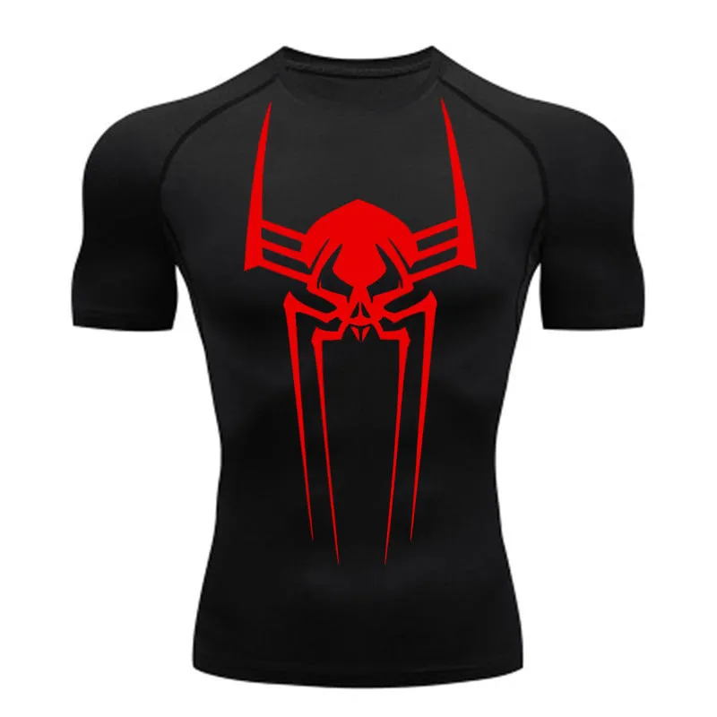 Short sleeve quick drying clothes sports T-shirt running bottoms gym training clothes men's breathable sweat wicking elastic Skin-tight garment