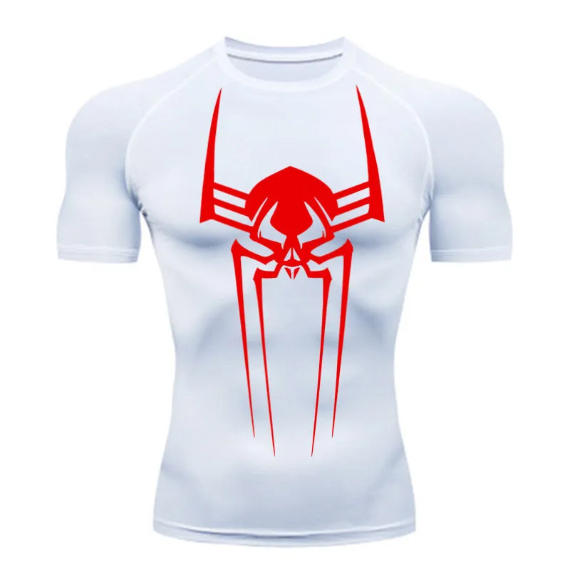 Short sleeve quick drying clothes sports T-shirt running bottoms gym training clothes men's breathable sweat wicking elastic Skin-tight garment