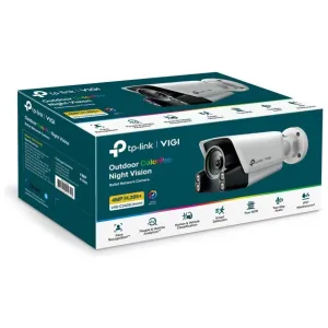 TP-Link VIGI 4MP C340S(4mm)  Outdoor ColourPro Night Vision Bullet Network Camera, 4mm Lens, Smart Detection