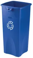 Untouchable Recycling Containers, 23 gal, Blue