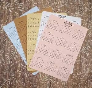Year At A Glance Calendar Sticker - B5