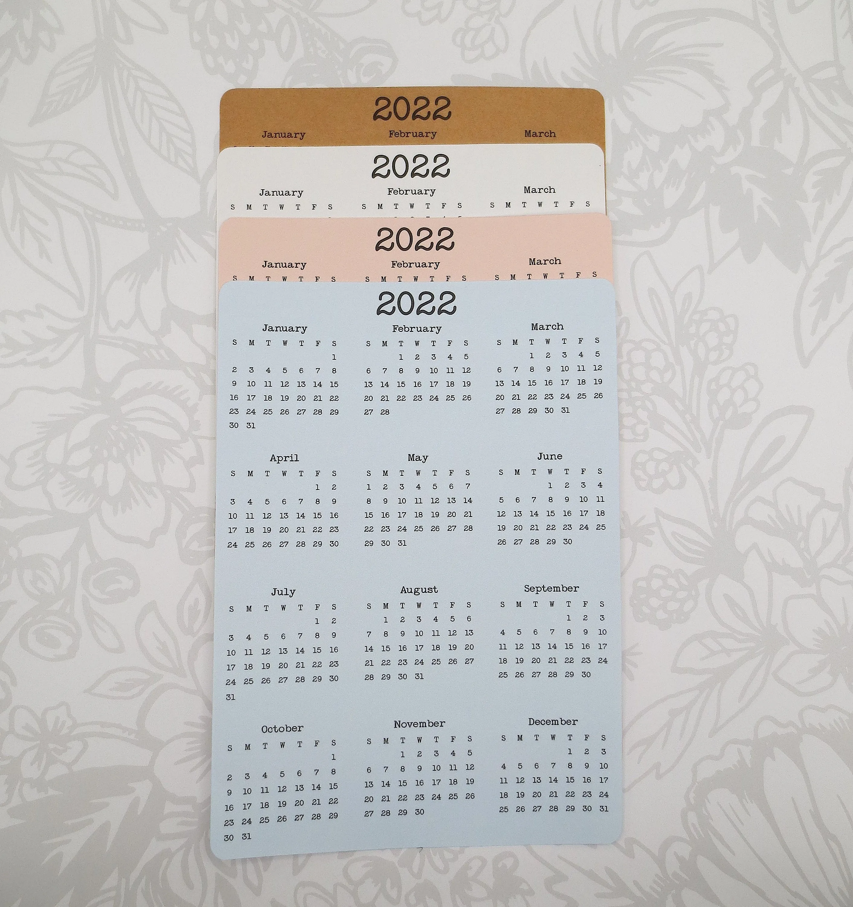 Year At A Glance Calendar Sticker - B5