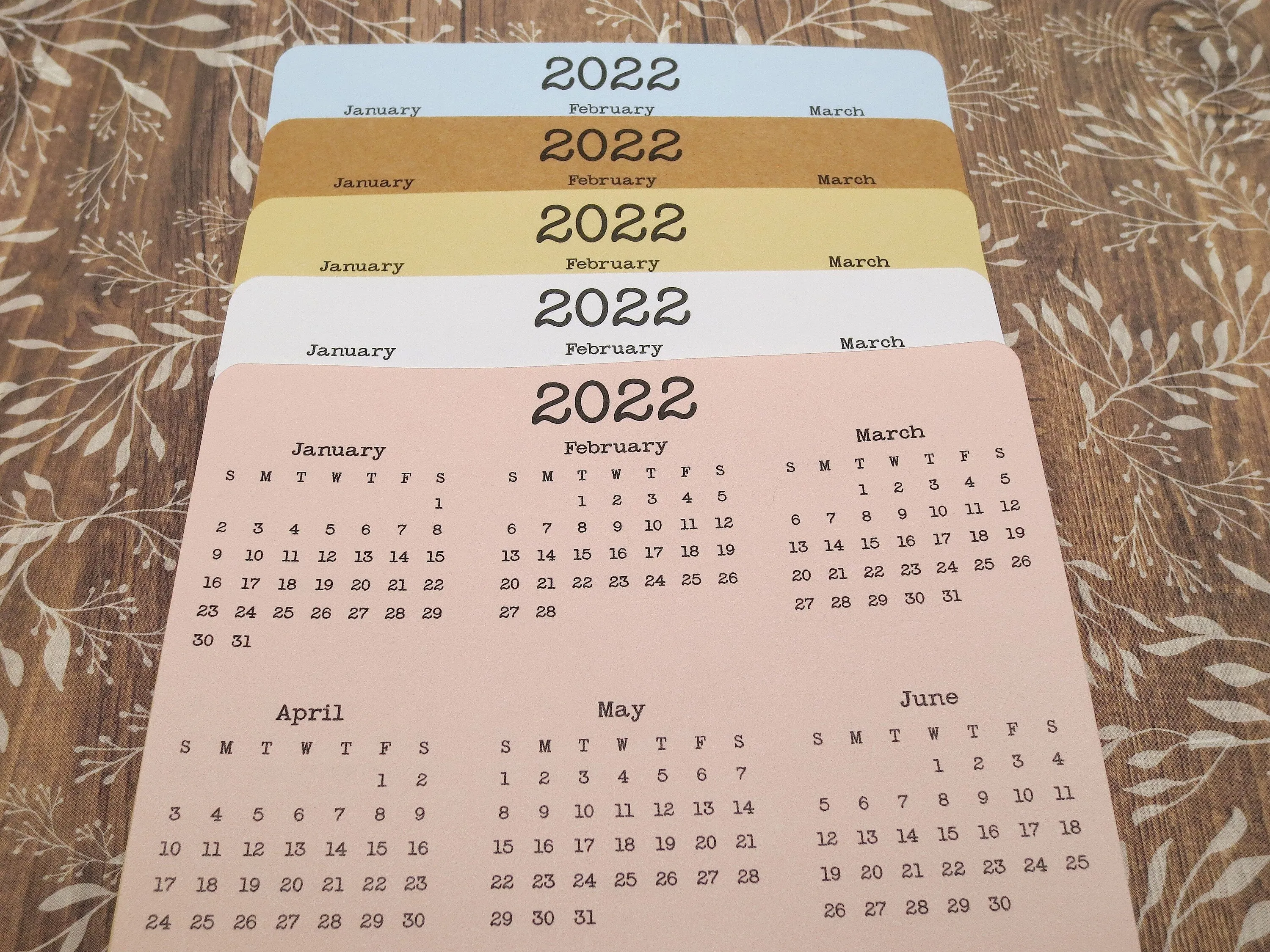 Year At A Glance Calendar Sticker - B5